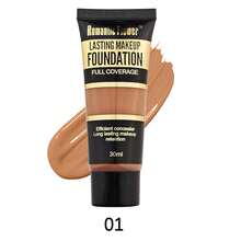 Romantic Flower 1pc 30ml Full Coverage Natural Matte Oil-Control Foundation, Long-Lasting Non-Transfer Makeup Base