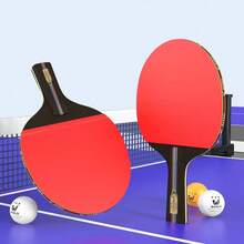 Long Handle Table Tennis Racket Set - With Storage Bag And 3 Ping Pong Balls, Portable Table Tennis Racket Set, Premium Table Tennis Player Set For Indoor And Outdoor Play - 2 Long-handled Rackets With 3 Balls and Storage Bag - View 8
