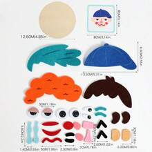 Giocattolo fai-da-te in feltro con espressioni facciali per bambini, forniture educative per l'espressione delle emozioni in inglese per asilo nido, cappello a forma di animale da cartone animato per la Festa dei bambini e Ognissanti, copricapo a forma di frutta per bambini e adulti, accessori per spettacoli per la scuola materna e attività genitori-figli - Multicolore - Visualizzare 12