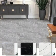 10 件 30.48 X 30.48 厘米，乙烯基大理石地板，剥离粘贴瓷砖，自粘防水浴室，适用于浴室、厨房、卧室、客厅、墙壁 - 彩色 - 查看 1