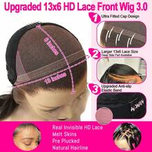 NARNI 28 30 Inch 13x6 Loose Deep Wave Lace Front Wigs Human Hair 250% Density HD Transparent Lace Frontal Wigs Human Hair Pre Plucked Loose Deep Wave Wigs Human Hair With Baby Hair For Women Natural Color - Natural Black - 查看 11