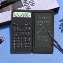 2-In-1 Foldable 401 Multifunctional Scientific Calculator, Large Display, 6-Inch Writing Board, Supports Stylus, With Eraser Button And Lock Function. Portable Scientific Calculator With Writing Board, Featuring Drawing, Large Display - Designed For Students, Schools, Office And Travel, Essential School Supply.