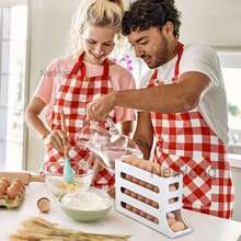 NetHong New 4 Layers Egg Storage Shelf Refrigerator Freshable Eggs Storage Container Automatic Rolling Egg Rack Dispenser Kitchen Desktop Holder UK - White - View 2