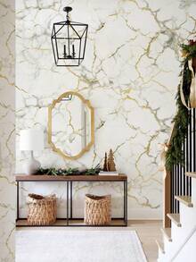 3 rotoli di carta da parati autoadesiva a motivo marmorizzato bianco, pannelli murali in schiuma di polietilene impermeabili e resistenti all'umidità, personalizzabili, adesivi murali rimovibili spessi per decorazione di cucina, soggiorno, doccia, camera da letto e bagno - Multicolore - Visualizzare 11