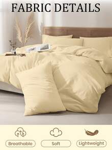 Bộ ga trải giường 2/3 món bằng cotton nguyên chất, 100% cotton, mềm mại và thoáng khí, thân thiện với da, chống xù lông, đồ dệt gia dụng thời trang, bao gồm vỏ chăn và vỏ gối, phù hợp với giường đơn, đôi, cỡ Queen, cỡ King, không bao gồm chăn bông, dùng được cả bốn mùa, nhiều màu sắc để lựa chọn, có thể giặt máy. - Nhiều màu - Xem 5