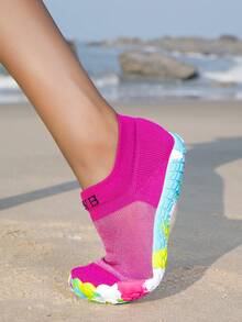 ZVB Barefoot-Friendly Water Shoes, Soft-Soled Women's Beach Shoes For Swimming, Diving, Fishing, Outdoor Quick-Drying Summer Sandals, Non-Slip & Breathable - 玫紅色 - 查看 7