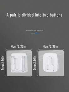 Kẹp giữ dây cáp trong suốt không cần khoan, giá đỡ router gắn tường, móc dính vô hình - Một kích cỡ phù hợp cho tất cả - Xem 3