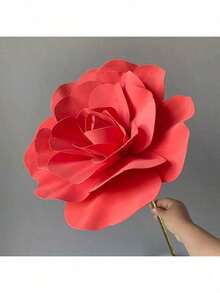 1朵人造PE泡沫玫瑰，尺寸30厘米-80厘米，巨型玫瑰，白色花朵，适用于情人节、房间DIY、婚礼、家居装饰、餐桌摆设、派对、花园装饰 - 彩色 - 查看 28
