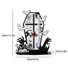 1 Stück Halloween Countdown Kalender, Hausförmig mit Fledermäusen, gruselige Dekoration für Halloween Zuhause, Outdoor, Party, unheimlich, gruselig, gespenstisch, dunkel, Trick or Treat