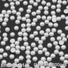 2 mm à 16 mm Perles rondes en ABS beige et blanc, cabochons de perles à moitié plats à moitié ronds, convenant pour la fabrication de bijoux DIY, l'artisanat, les accessoires, les vêtements, les chaussures, les sacs, la décoration des ongles et l'artisanat