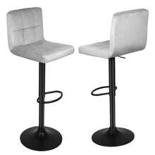 Juego de 2 taburetes de bar para comedor, bar en casa, isla de cocina, silla de bar regulable en altura, capacidad de carga 120 kg