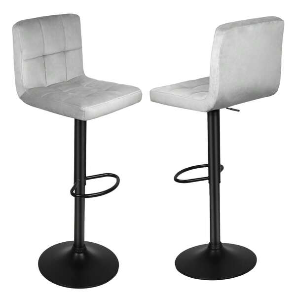 Juego de 2 taburetes de bar para comedor, bar en casa, isla de cocina, silla de bar regulable en altura, capacidad de carga 120 kg