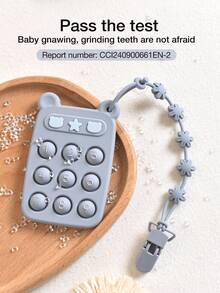 1 Set Baby Silicone Teething Toys, Chew Molar Stick, Anti-Bite Teether With Pacifier Clip, Suitable For Baby Boys And Girls