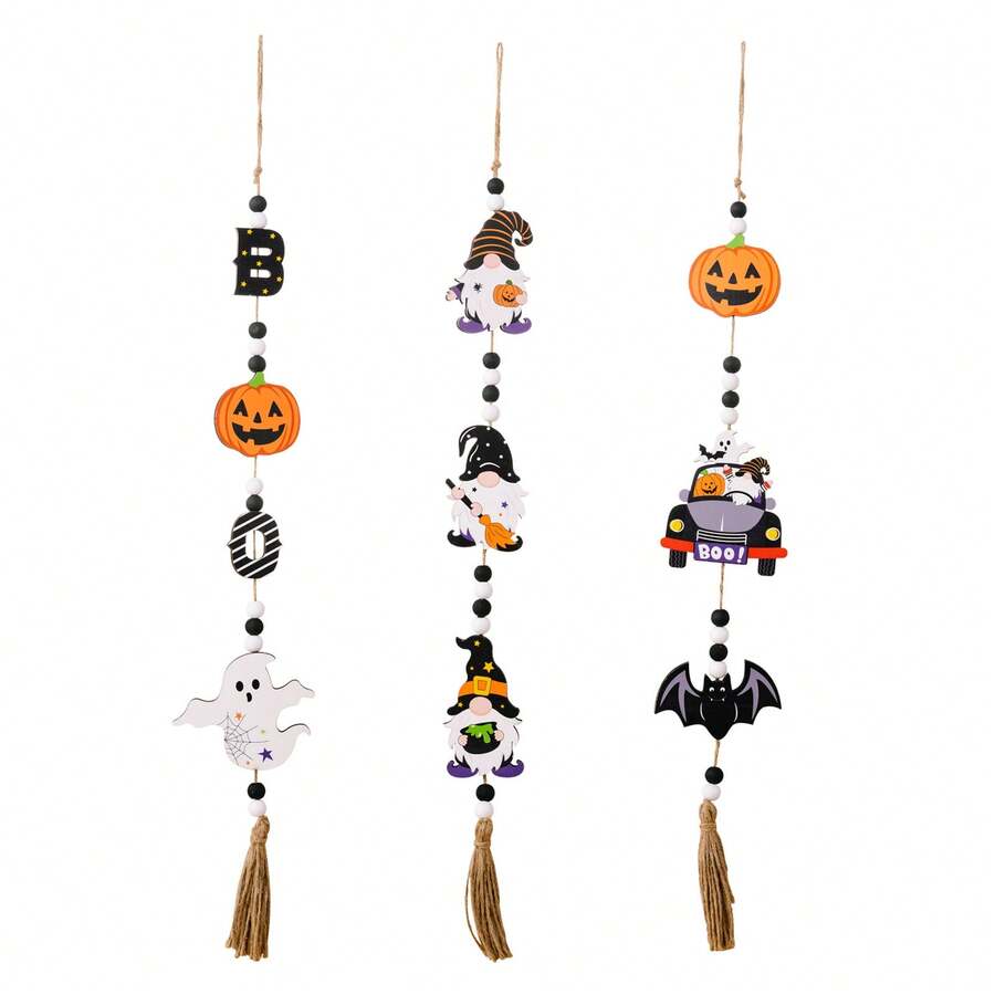 New Halloween Listing Home Party Ghost Festival Decoration Bead String Witch Pumpkin Bat Pendant Halloween Pendant Pendant Decoration Halloween Essential,Fall Decorations Home,Halloween Accessories,Fall Decor,Halloween Decor,Fall Home Decor