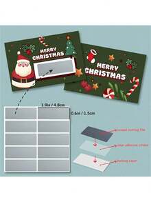 50 张带有幸运和树图案的快乐刮刮卡 - DIY 节日礼券、派对游戏奖品，包括幸运刮刮贴纸 - 彩色 - 查看 14