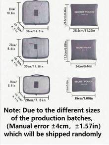 7pcs/6pcs/1pc Set Packing Cubes For Suitcases, Travel Luggage Packing Organizers, Shoe Bag, Clothing Underwear Bag, For Women & Man