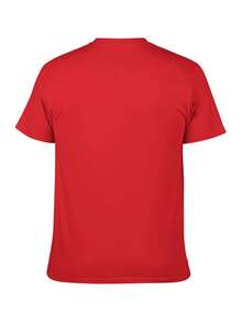 S~5XL Classic  Cotton Tee | Unisex American Size | 180gsm Fabric | Men's Vintage Military Sniper Graphic T-Shirt Funny Long Range Shooting Design Casual Wear Gift For Gun Enthusiasts Print | Beach & Casual Wear - 紅色 - 查看 8