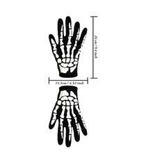 6pcs Halloween Skeleton Print Gloves, Non-Slip Funny Gloves For Personalized Role Play, Horror Skeleton Claw Gloves, Full Finger Short Gloves, Costume, Anime Cosplay Party Accessories, Black