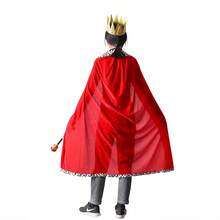 150cm/130cm/90cm Christmas Carnival Party Cape King Prince Cosplay Costume Crown Wand Shawl Activity Party Performance Costume Halloween - Multicolor - View 4