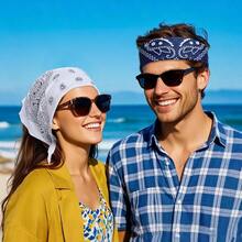 12 Pack Bandanas For Men Cotton Bandana Handkerchief Headband Face Mask Bulk For Women - 彩色 - 查看 6