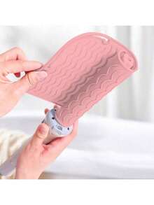 1pc Flat Iron Silicone Mat And Travel Case For Hair Tools Portable Silicone Heat Resistant Mat Hair Straightener Curler Insulation Pad Non-Slip Anti Heat Mat Hair Styling Tool For Travel - Multicolor - View 11