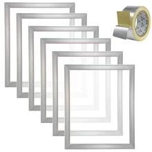 Kit de serigrafía con 6 marcos de impresión de seda de 20 x 24 pulgadas y malla de 305 hilos - Blanco - Ver 8