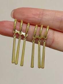 Aretes de personaje de anime, unisex, adecuados para cosplay - Solo se necesita un orificio en la oreja - Aretes exclusivos para fans del anime - Dorado - Ver 2