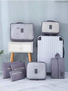 7pcs/6pcs/1pc Set Packing Cubes For Suitcases, Travel Luggage Packing Organizers, Shoe Bag, Clothing Underwear Bag, For Women & Man