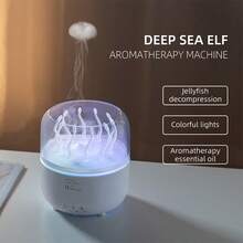 USB Powered Octopus Jellyfish Aroma Diffuser With Color Lights - Fragrance-Free, ABS Material, 36V And Below, Ideal For Home Decor And Relaxation, Home Air Quality | Soothing Lights | Small Humidifier