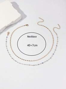 2pcs Bohemian Elegant Women Necklace Set, Minimalist Short Necklace, Fashion Jewelry For Daily Wear, Date, Vacation, Party, Beach Outfit, Gift For Her