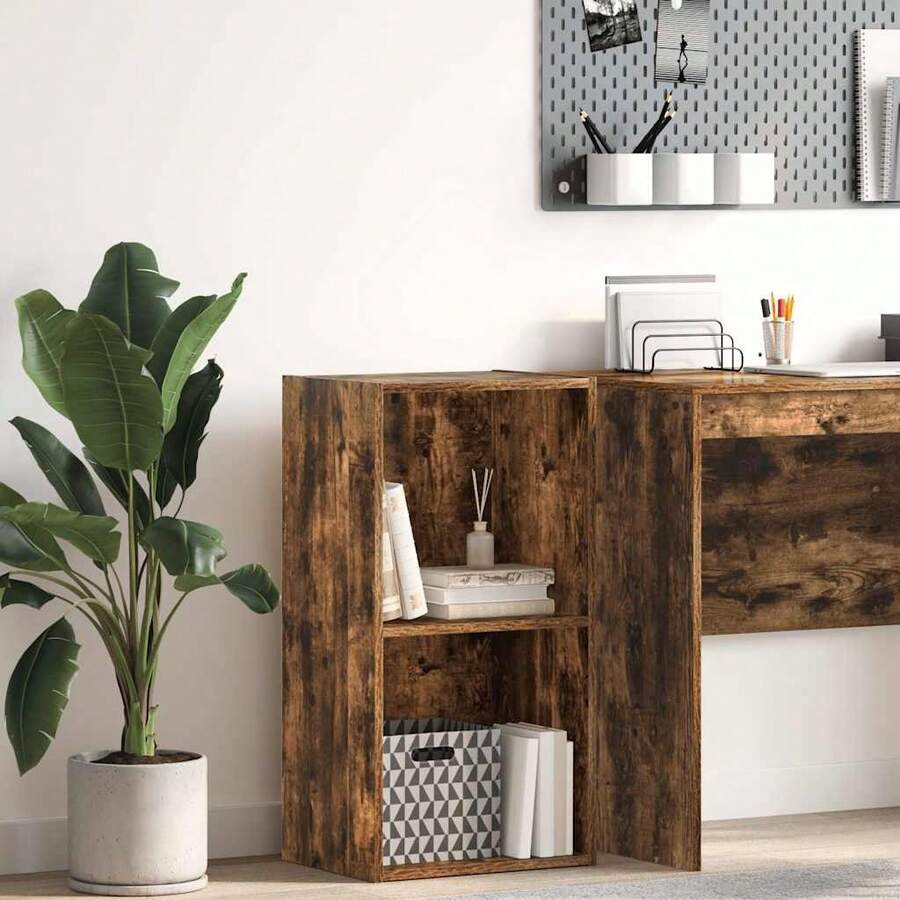 Bücherregal Räuchereiche 40x30x77 cm Holzwerkstoff