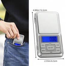 0.01g High Precision 4.7in Mini Portable Gold Scale, Jewelry Scale, Kitchen Scale, Food Weight Electronic Scale, Small Non-Slip Household Scale, Multi-Unit Conversion, Kitchen Accessory Weighing Tool, Suitable For Laboratory, Powder, Jewelry, Baking, Nutrition Management, Kitchen, Travel Food Scale, 2*AAA Batteries Not Included