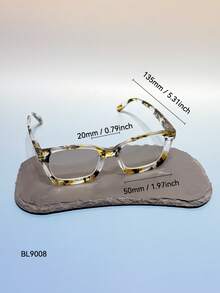 1 件男女通用轻质几何大框老花镜，塑料休闲风格经典厚现代简约设计，便携式眼镜适合驾驶、日常生活、阅读、返校 - 紫色 - 查看 11