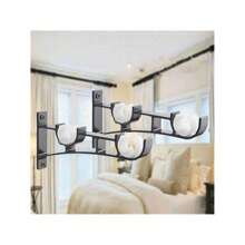 Sturdy Double Curtain Rod Brackets, Wall Mount Curtain Rod Holder Curtain For About 1 Inch Rod