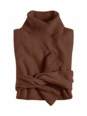 MONNEI Blusa suéter sólido gola alta Malha Tricot cacharrel Poliéster