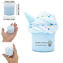 70ML Scented Butter Slime,Strechy And Non-Sticky,Ice Cream Cones Accessories,Birthday, Holiday, Easter Day Party Gifts,DIY Stress Relief Toy