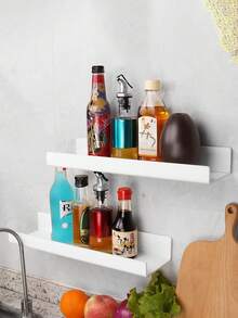 Acrylic Floating Shelves - 2 Packs Organizer Wall Rack For Bathroom, Bedroom Or Kitchen - Easily Installs With Adhesive (No Drilling Required) Or Screws (Drilling Required) - Modern Shelving - Multicolor - View 6