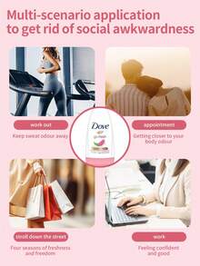 Dove 48小时止汗除臭走珠香体露，石榴柠檬马鞭草香型，持久清新，40毫升，适合女性日常通勤和约会使用