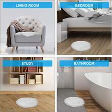 30*30CM Round White Nail Art Photo Props, Manicure Display Pad, Fluffy Live Broadcast Decoration,Nail Supplies,Nail Tools,Nail Art Tools,Back To School,Nails,Nail Tools For Press On Nails - White - View 4