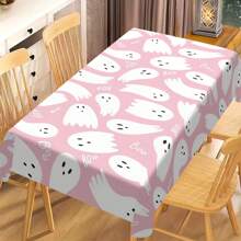 1/20pcs Halloween Theme Tablecloth,Cute Ghost Design Pink Tablecloth,Perfect For Parties,Dining & Home Decor,Halloween Decor