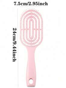1pc Macaron Color Hollow Back Massage Hair Comb, Suitable For Wet & Dry Hair, Fluffy Styling Curved Comb, Brushes, Hair Brush, Hairbrush, Hair Combs, Barber, Hair Tools, Hair Products, Slick Back Brush, Hair Care, Hair Comb, Hair Brush, Curly Hair Products, Hairdressing Equipment, Christmas, Hairdressing, Wooden Comb, Hair Brush, Hair Brush, Barber, Hairdressing Equipment, Hairdressing, Hair Brush, Brush Hair Brush Set, Comb Hair, Comb For Curls, Detangling Brush, Hair Brush For Women, Barbershop, Hairdressing Equipment