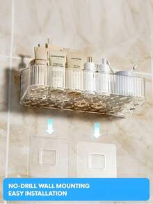 1 Giá đựng đồ phòng tắm cho trẻ em, lắp đặt không cần khoan, kệ đựng đồ phòng tắm đáy rỗng - Trong sáng - Xem 5