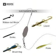 Ready Rigs Lubina Salada 5 Piezas Latón Preensamblado Kit 4 Dimensiones - Negro básico_1/2oz_paquete de 5 - Ver 7