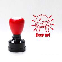 1 套英语和德语教师印章，彩色鼓励短语，用于评分、家庭作业、课堂管理，耐用 ABS 材料 - 非常适合学校和办公室使用