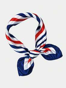 1pc Navy Silk Scarf, Professional Stewardess Small Neckerchief, New Women Fashion Versatile Scarf Tie For Bag Decor, Ribbon Accessory Necktie For Dress,Beach,Holiday - Multicolor - View 15