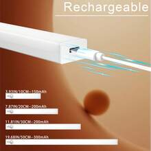 Đèn LED cảm biến chuyển động 10cm/20cm/30cm/50cm, thích hợp trang trí nhà cửa, sạc USB, đèn tủ quần áo từ tính, có thể điều chỉnh độ sáng, 3 nhiệt độ màu, dễ lắp đặt, có thể tháo rời, thích hợp dùng làm đèn ngủ cho tủ quần áo, tủ bếp, phòng ngủ, bàn làm việc và các vị trí khác. - 3 Nhiệt độ màu - Xem 6