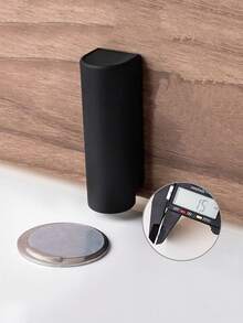 强力磁性门挡，门底磁性门挡，双面胶带，装饰性哑光黑色门挡，降噪硅胶制成，易于安装，无需钻孔，窄磁性门挡 - 静音防撞，防风，高度可调 - 彩色 - 查看 4