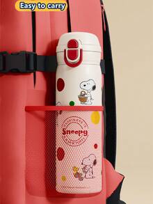 SNOOPY 1个500ML不锈钢真空保温水杯大容量学生杯便携运动随行杯带吸管男女适用 - 彩色 - 查看 8