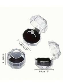 1/5/10/20个装透明戒指盒塑料首饰盒,适用于耳环、戒指、项链等,可作首饰展示盒,多功能戒指耳环收纳盒,适合婚礼、求婚、情人节等场合,是女性收纳整理、旅行度假必备、秋季装饰、万圣节装饰、房间装饰的理想之选。 - 彩色 - 查看 3