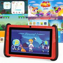 PRITOM Tablet para niños, Tablet de 7 pulgadas para niños con 3GB de RAM y 32GB de ROM, Android 15, Tablet para niños pequeños con WiFi 6, A333 de 5 núcleos, pantalla IPS, cámara dual, control parental, 3500mAh, tabletas educativas para niños con funda (sin adaptador)